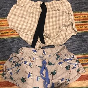 2 aerie pj shorts
